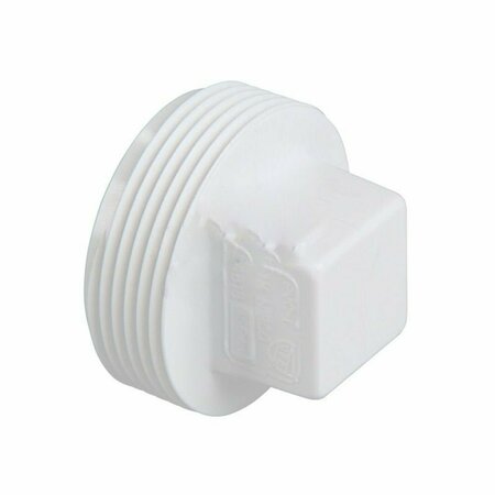 AMERICAN IMAGINATIONS 4 in. White Round PVC Sewer Male Plug AI-38132